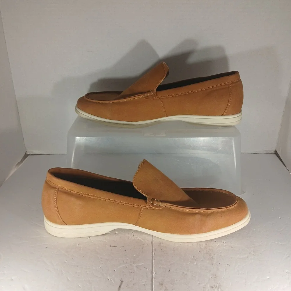 Alfani Porter Loafers 10.5M Tan Memory Foam Slip On Business Casual Shoes